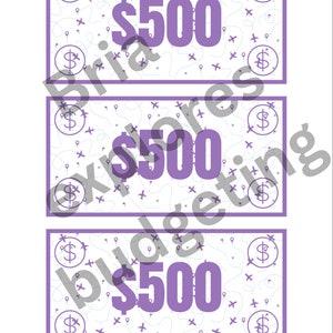 Prop money place holder for cash stuffing