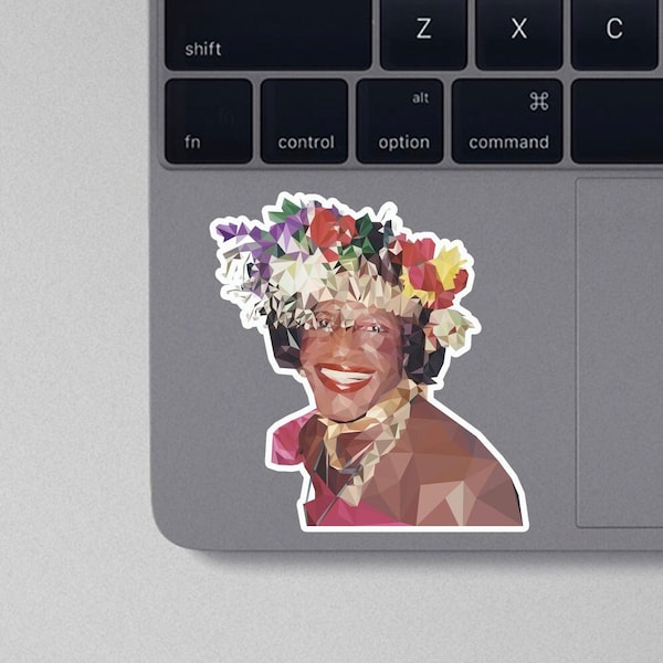 Marsha P. Johnson Poly Art Sticker/Pride Sticker/Trans Gay Decal/Black Lives Matter/Equality/Protest/NYC Pride/NYC