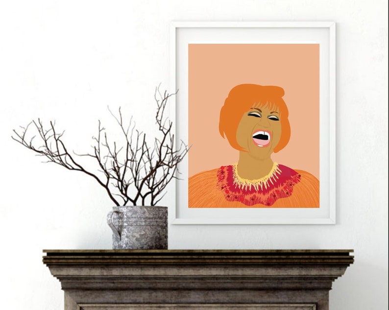Celia Cruz Minamilistic Portrait/Latina Art/Women in History/Hispanic Heritage Poster in the Heights Inspired/Latina Owned Shops 