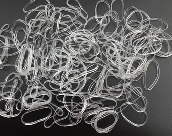 200 Clear Black Elastic Band Hair Tie Dreads Braids Multi-coloured Rainbow Festival Hair Dresser Supplies Goth Rocker Dance Cosplay