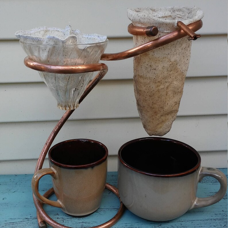 Pour Over Coffee Drip Station Hario V60 & Coffee Sock Filter Etsy