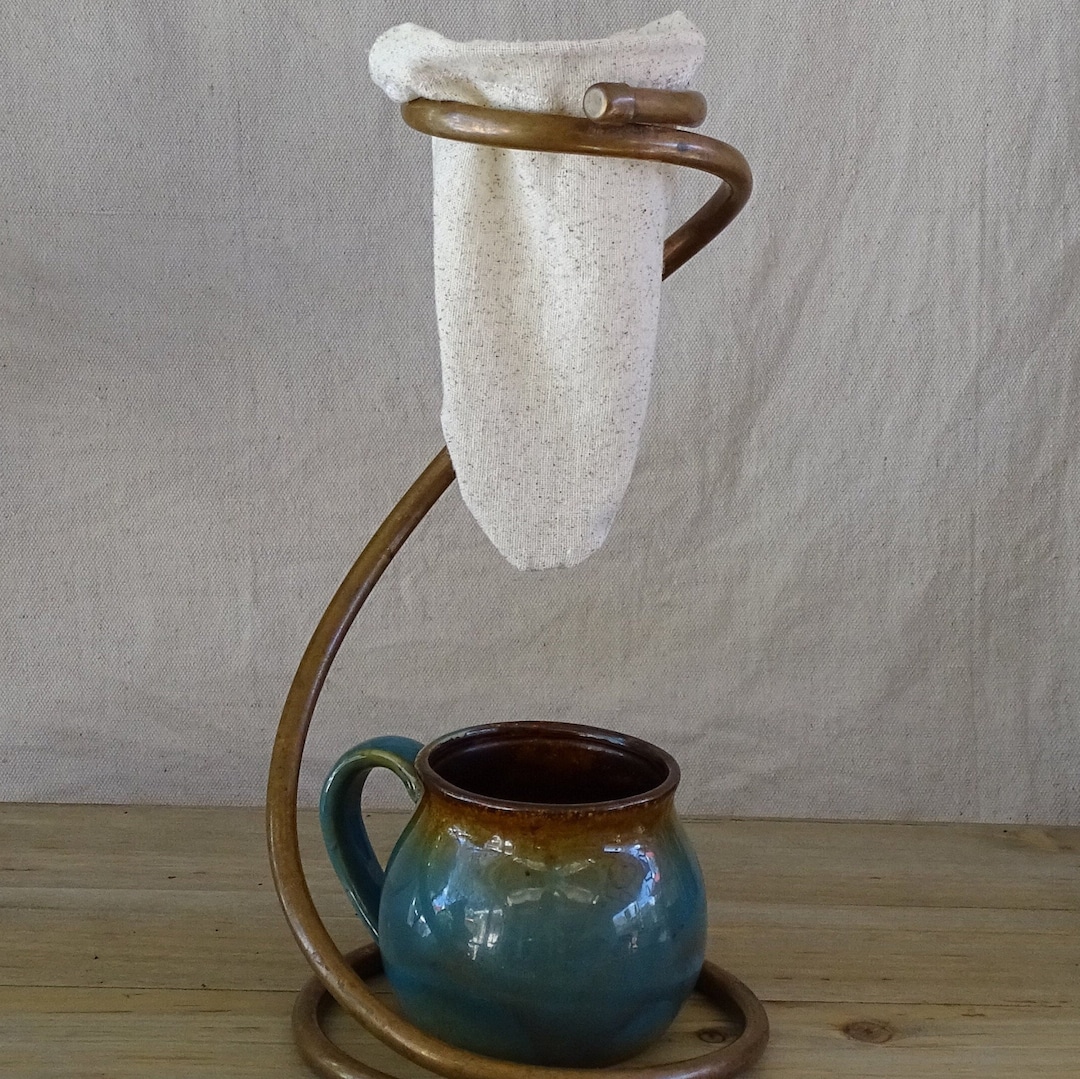 Coffee Sock Drip Stand | Handmade Copper Chorreador Pour