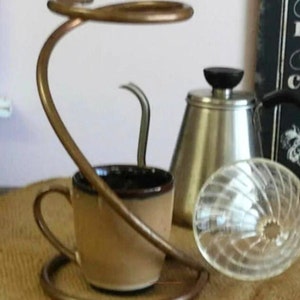 Copper Drip Stand for Hario Glass V60 Pourover Dripper |  Drip Stand ONLY | Unique Copper Pour Over Stand | Coffee Accessory | Coffee Gift