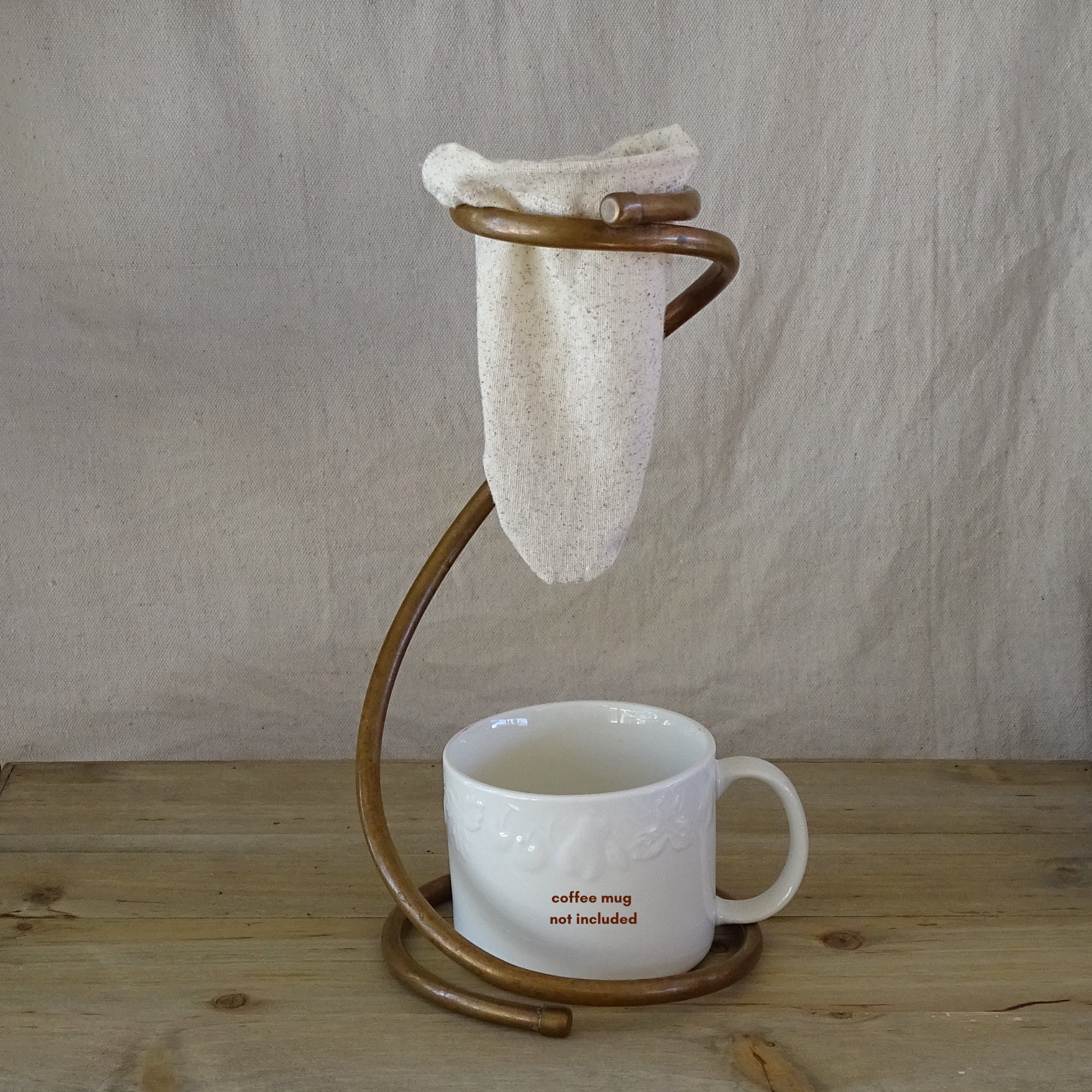 Coffee Sock Drip Stand Handmade Copper Chorreador Pour Over photo