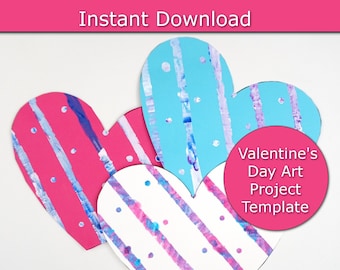 Valentines crafts for kids, Valentine's Day Printable, Homemade Valentine, Kids Art Project, Preschool Art, Kindergarten Classroom, Template
