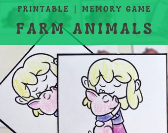 Jeu d'association d'animaux de la ferme. Jeu de memory à imprimer sur le thème de la ferme. Idéal pour la maternelle, l'école à la maison ou à la maison.