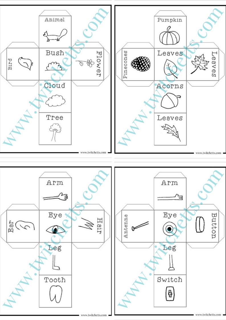 Indoor Play, Educational Games for Preschoolers, Gross Motor Activity, Dice, Movement activities, Printable activity, colors game, shapes image 3