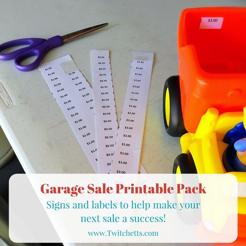 garage sale kit yard sale printable pack garage sale signs etsy