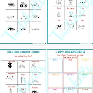 Travel Activity Book for Preschoolers, Printable Kids Quiet Travel Book, Travel Games Printable, Quiet Travel Toys for Kids, Games for Car image 2