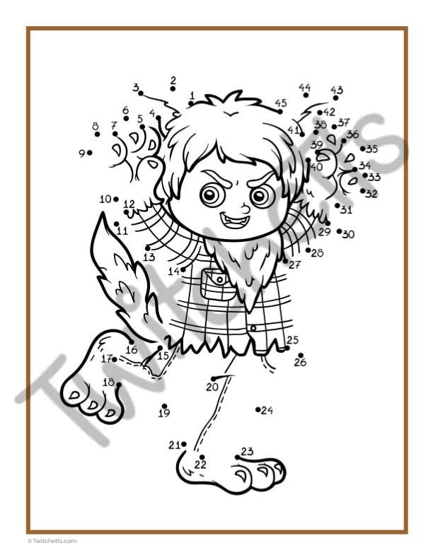 Halloween Connect the Dots, Printable Halloween Activity for Kids ...