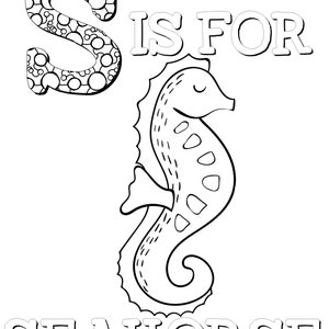 Animal Alphabet Coloring Pages for Kids, ABC Coloring Pages, Preschool Coloring Pages, Coloring Book, ABC Animal coloring book, Letters, ABC image 8