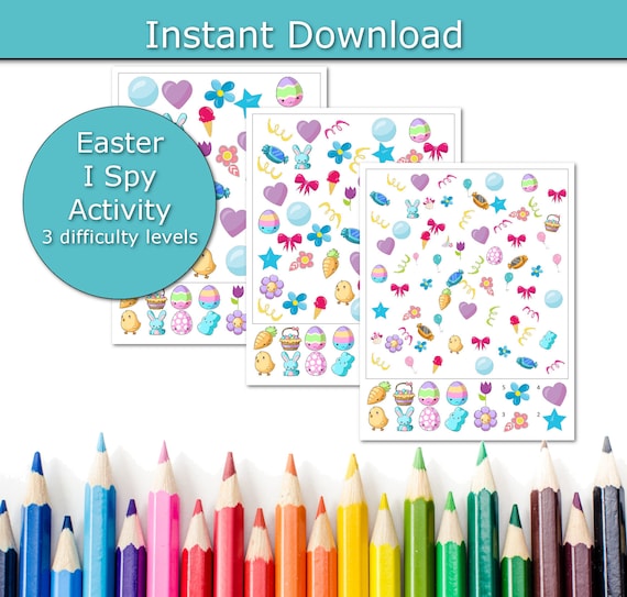 Easter I Spy Game For Kids Of All Ages Easy I Spy Activity Etsy
