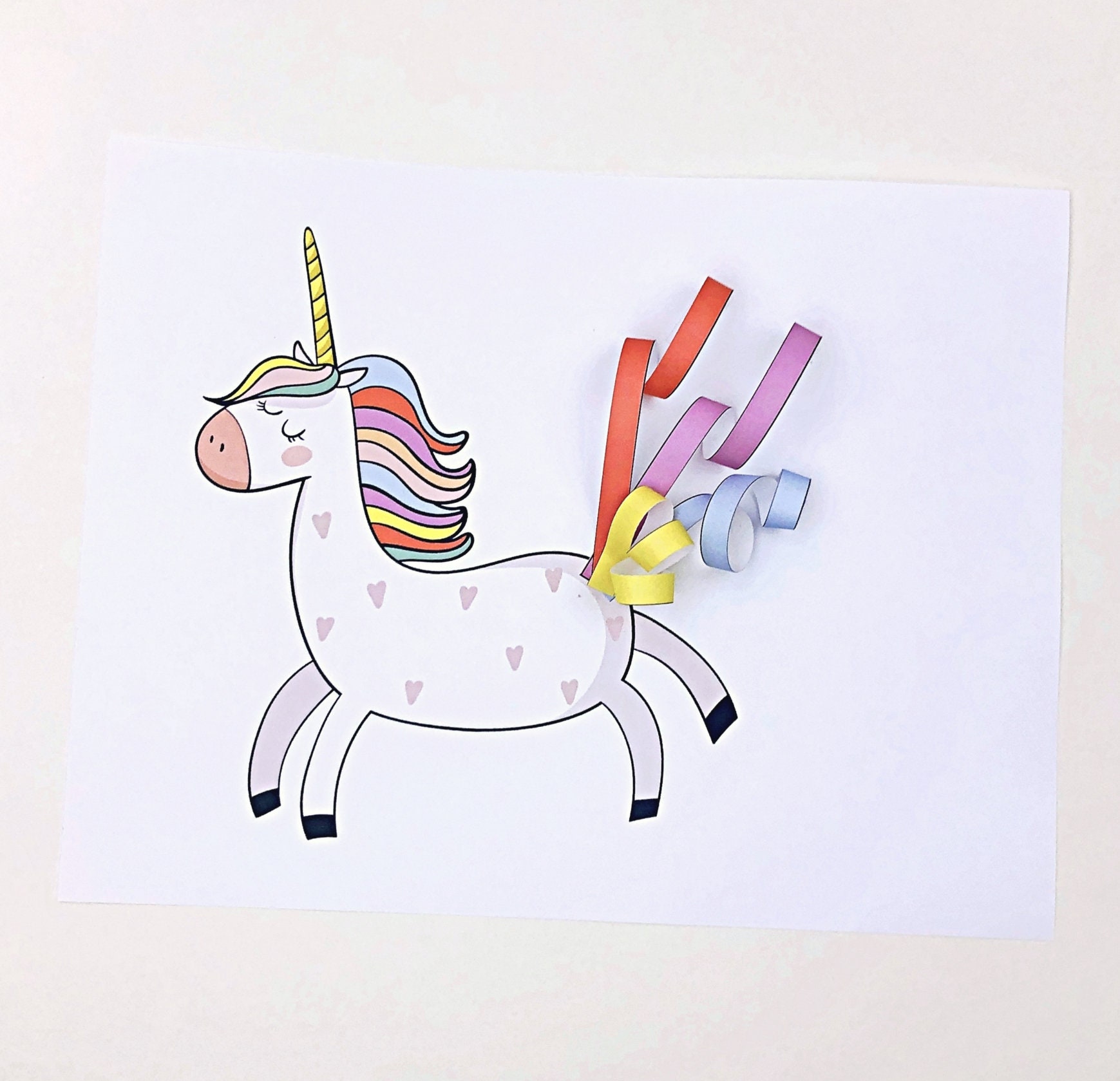 Unicorn Craft for Kids, Easy Printable Craft for Birthday Parties ...