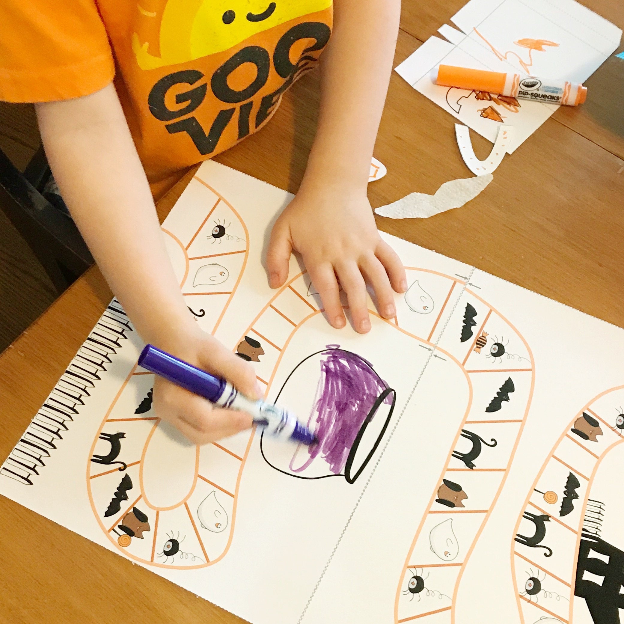 Halloween Game for Kids Printable Board Game for 5 Year Olds