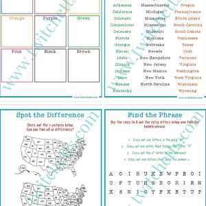 Road Trip Printable, Kid Travel Game, Travel Activity for Kid, Travel Games Printable, Travel Toys for Kids, Travel Games for Car, Road image 2