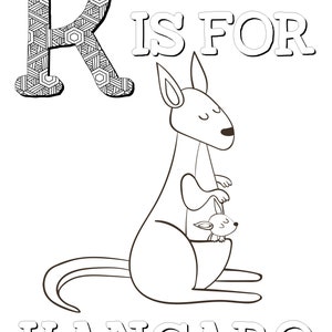 Animal Alphabet Coloring Pages for Kids, ABC Coloring Pages, Preschool Coloring Pages, Coloring Book, ABC Animal coloring book, Letters, ABC image 5