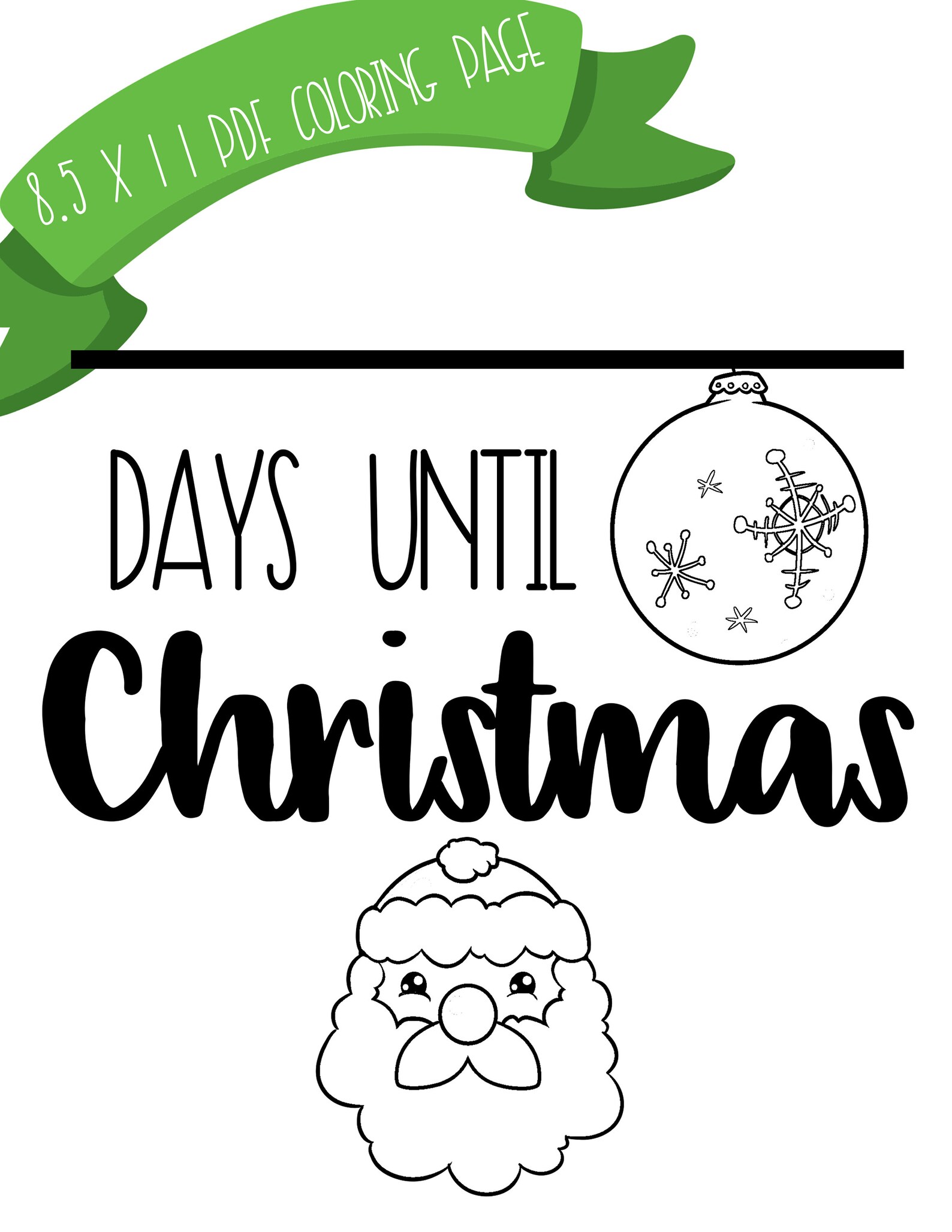 Christmas Countdown Sign, Days Until Christmas Sign, Xmas Countdown