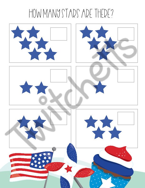 4th of July Activity Pack for Preschoolers, Fun 4th of July Party Games ...