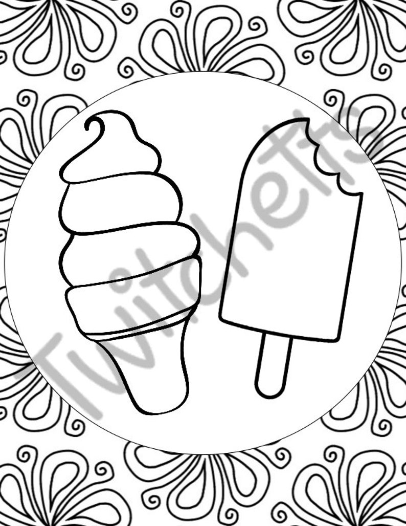 Summer Coloring Pages for Kids Printable Summer Party Favor - Etsy