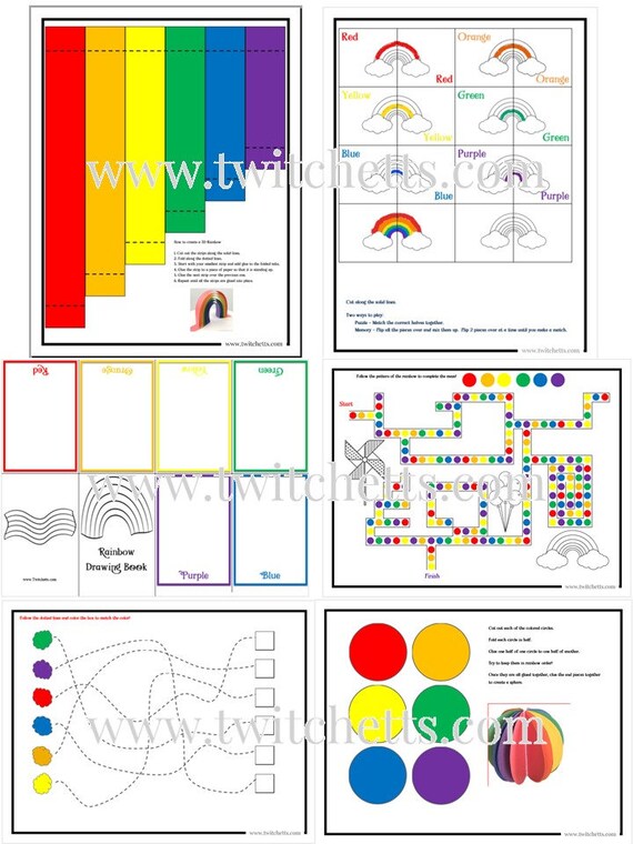 Rainbow Toys Printable Screen Free Activities Preschool And Kindergarten Games Rainbow Games Printable Quiet Rainbow Toys For Kids