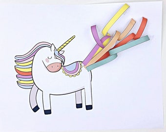 unicorn printable craft for kids unicorn party activity etsy canada