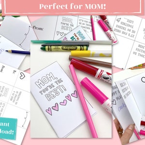 Mother's Day Booklet Perfect Last Minute Mother's Day gift from kids. Mother's Day Printable is great for classroom gifts from young kids image 4