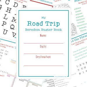 Road Trip Printable, Kid Travel Game, Travel Activity for Kid, Travel Games Printable, Travel Toys for Kids, Travel Games for Car, Road image 1