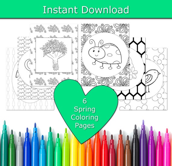 Spring Coloring Pages for Kids Spring Coloring Book Spring