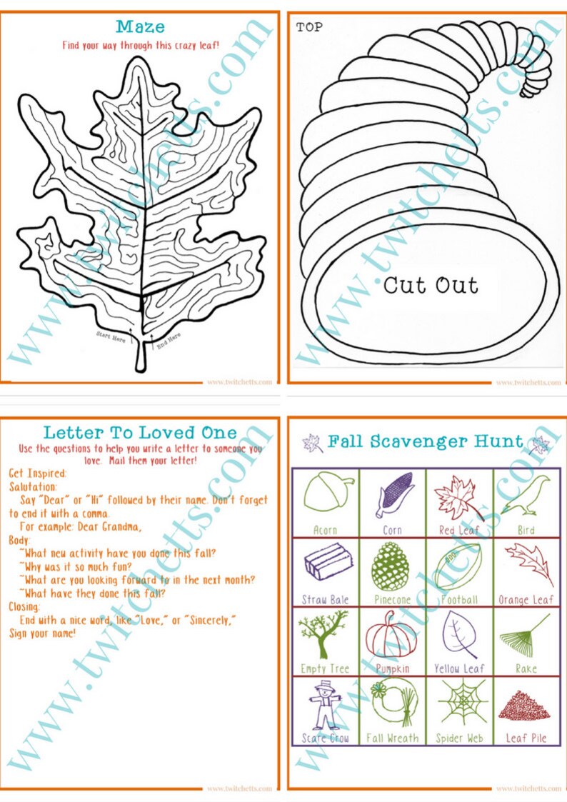 Fall Quiet Time Activity, Autumn Activities, Printable Fall, Boredom Buster, Screen-Free Time, Preschool Games, Kindergarten, Grade School image 2