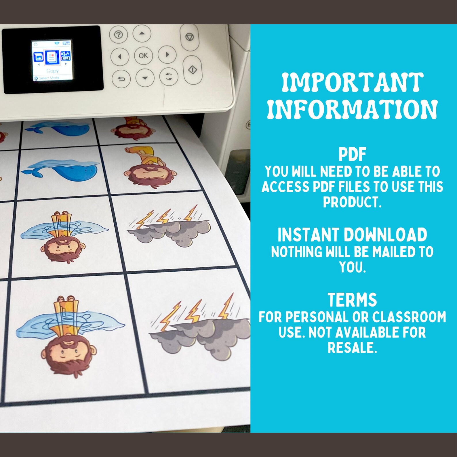 Jonah and the Whale Mini Coloring Book for Kids, Printable Coloring