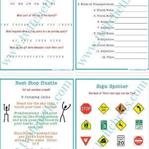 Road Trip Printable, Kid Travel Game, Travel Activity for Kid, Travel Games Printable, Travel Toys for Kids, Travel Games for Car, Road image 3