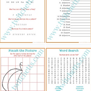 Fall Quiet Time Activity, Autumn Activities, Printable Fall, Boredom Buster, Screen-Free Time, Preschool Games, Kindergarten, Grade School image 3