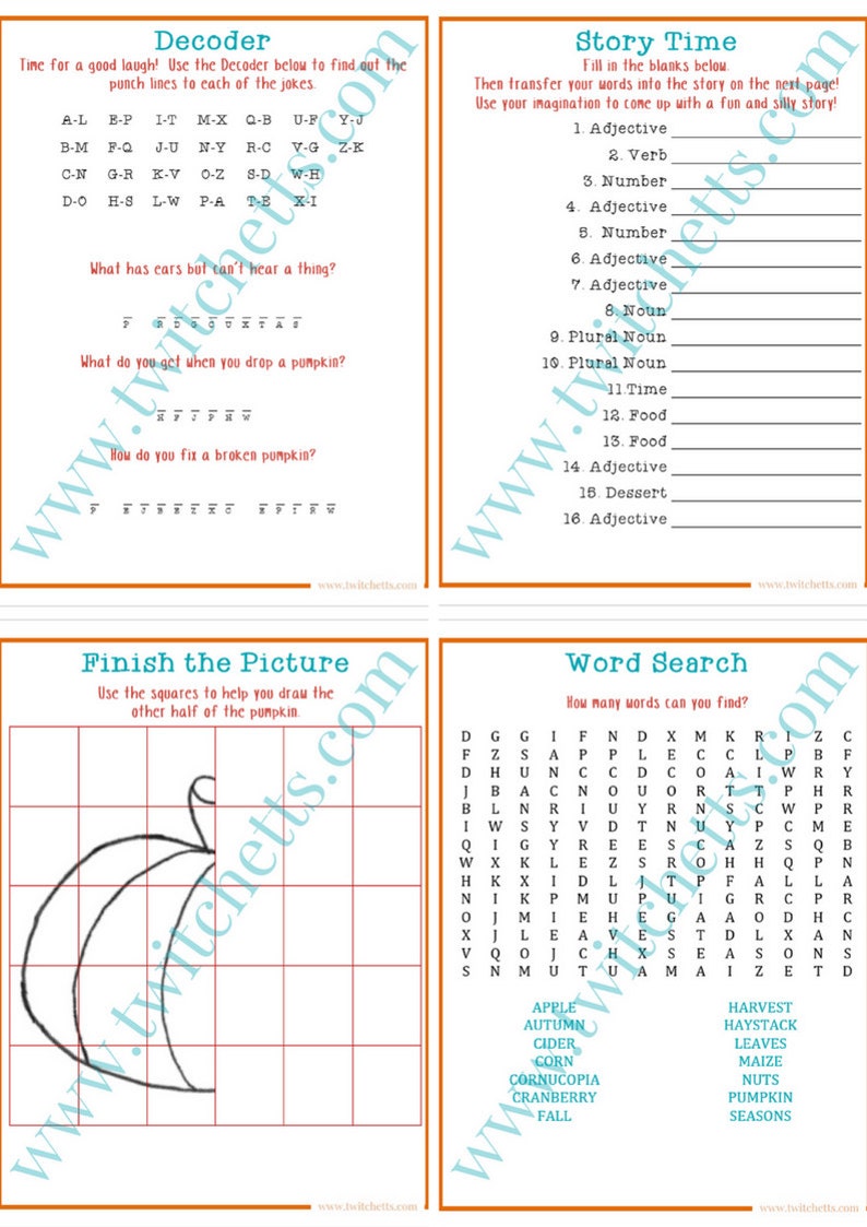 Fall Quiet Time Activity, Autumn Activities, Printable Fall, Boredom Buster, Screen-Free Time, Preschool Games, Kindergarten, Grade School image 3