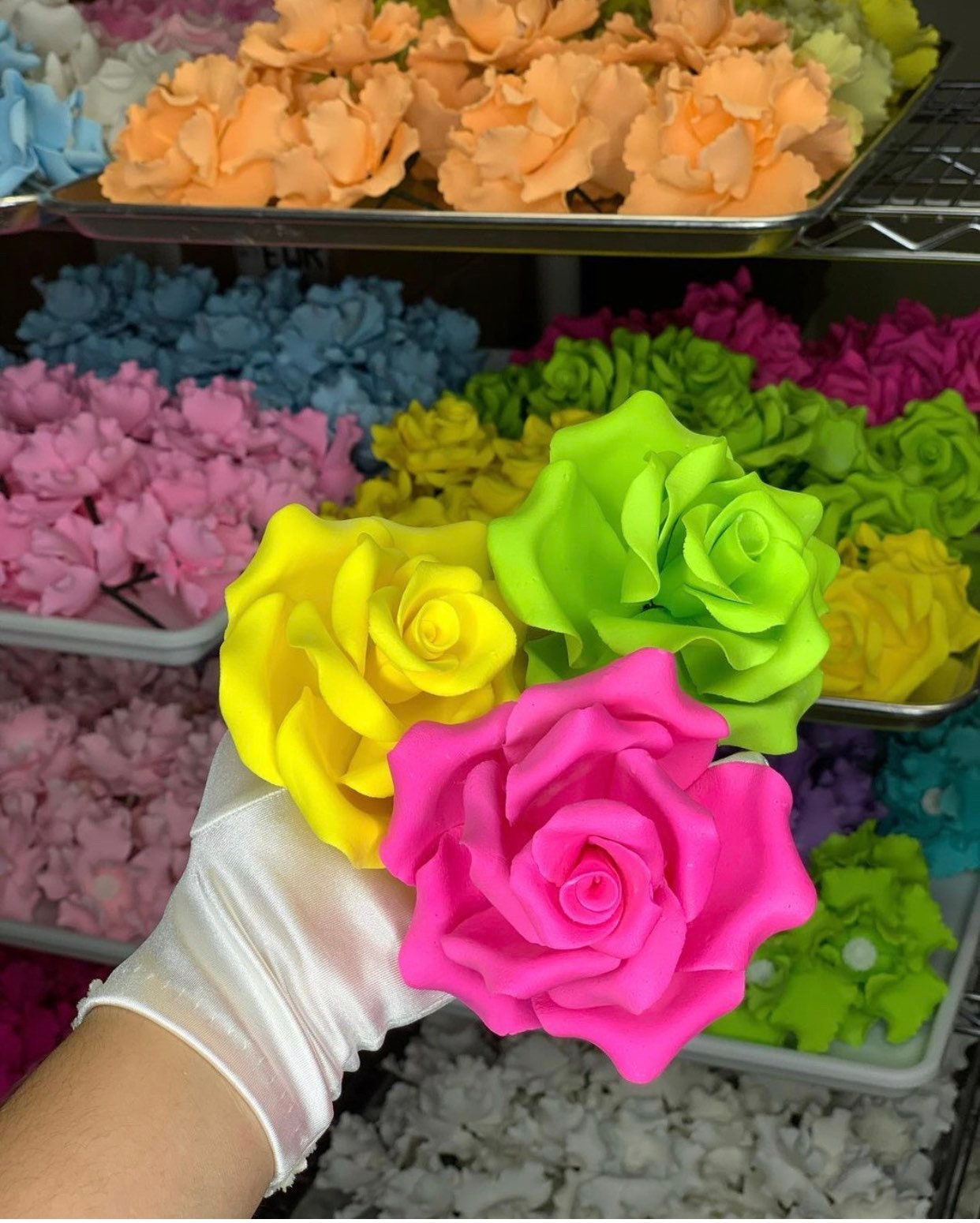 Gum Paste Roses 4.5 4 per Box Etsy
