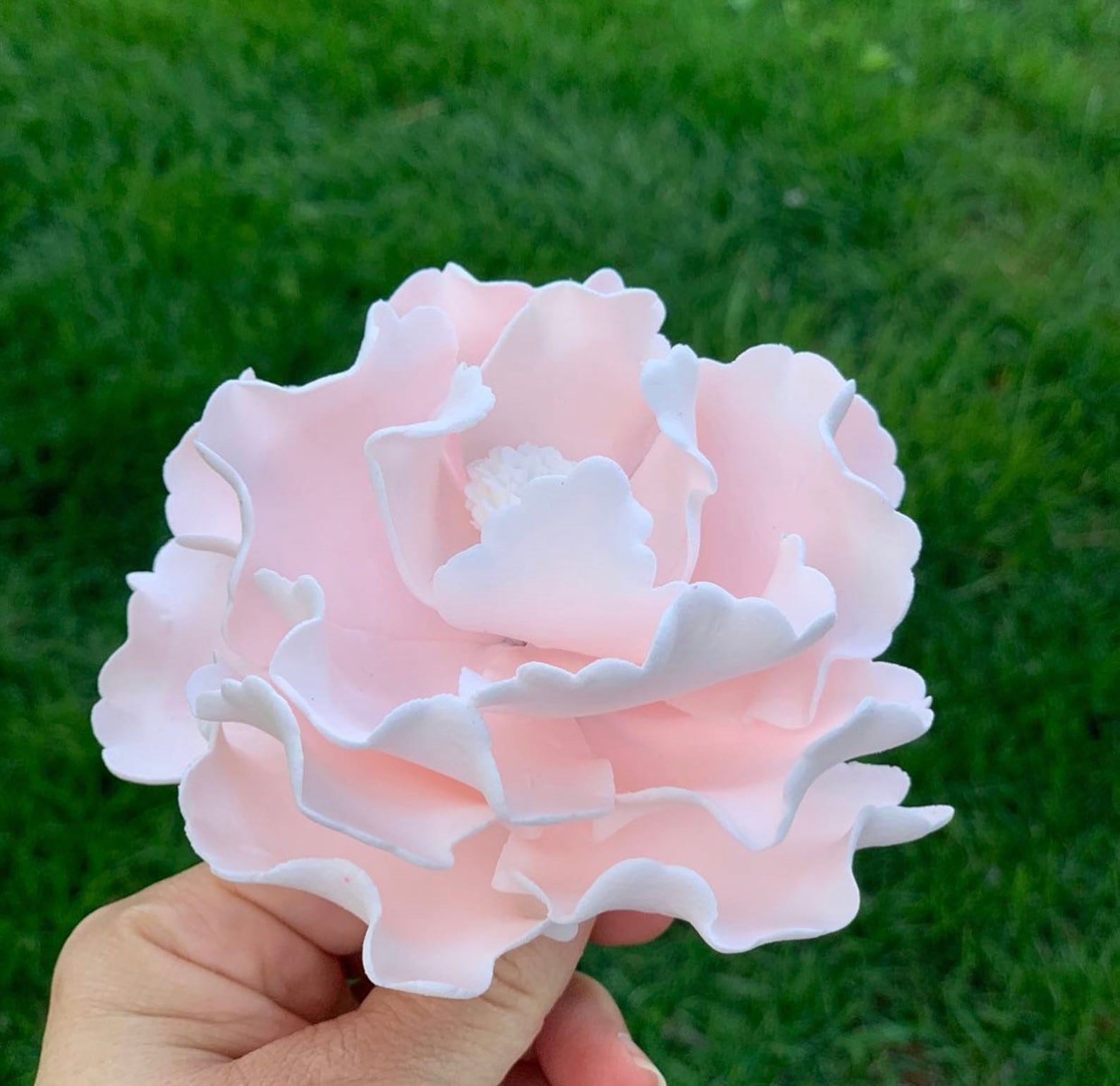Gum Paste White Peony Large 4 by Garden Sugar Flowers 4 per Etsy