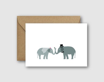 Elephant Wedding Card