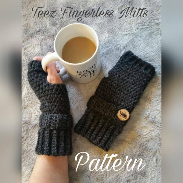 Crochet Fingerless Gloves Pattern, Fingerless Gloves Pattern, Fingerless Gloves, PDF File, Wrist Warmer Pattern, Fingerless Mitts, diy, yarn