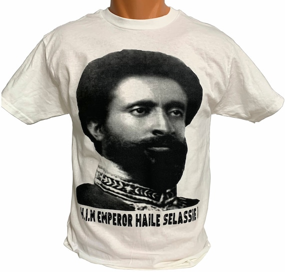Haile Selassie I T-shirt (jah Face) | Rasta T-shirt - Etsy