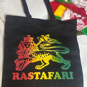 Rasta shopping tote bag
