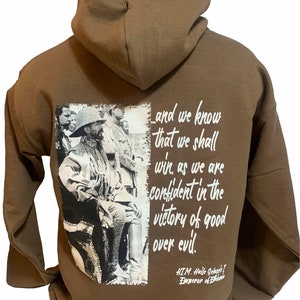 We are confident in the victory of good over evil pull-over hoodie | Haile Selassie I Hoodie