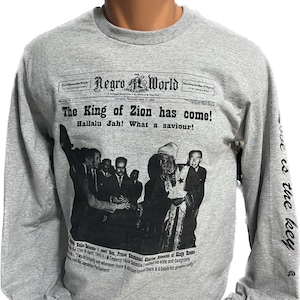 Haile Selassie I visited Jamaica | Rastafari long sleeve t-shirt