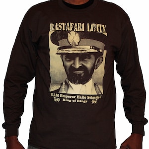 Haile Selassie I long sleeve t-shirt (Jah Smile)