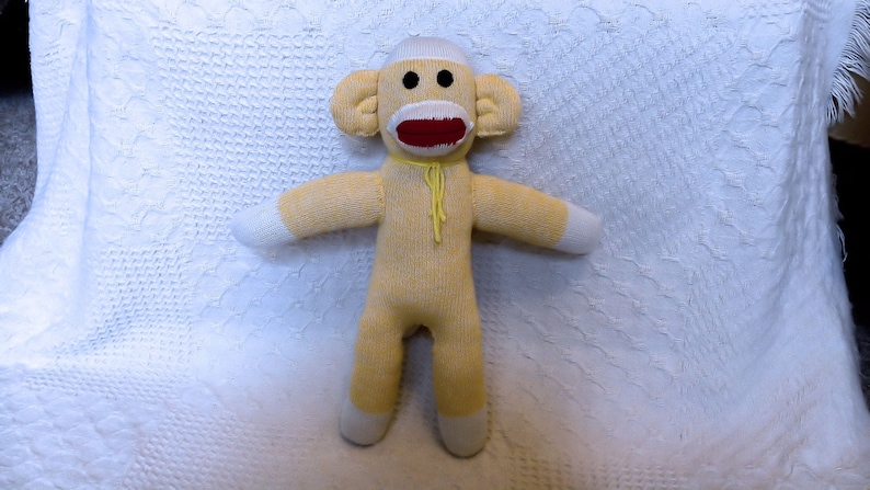 yellow sock monkey