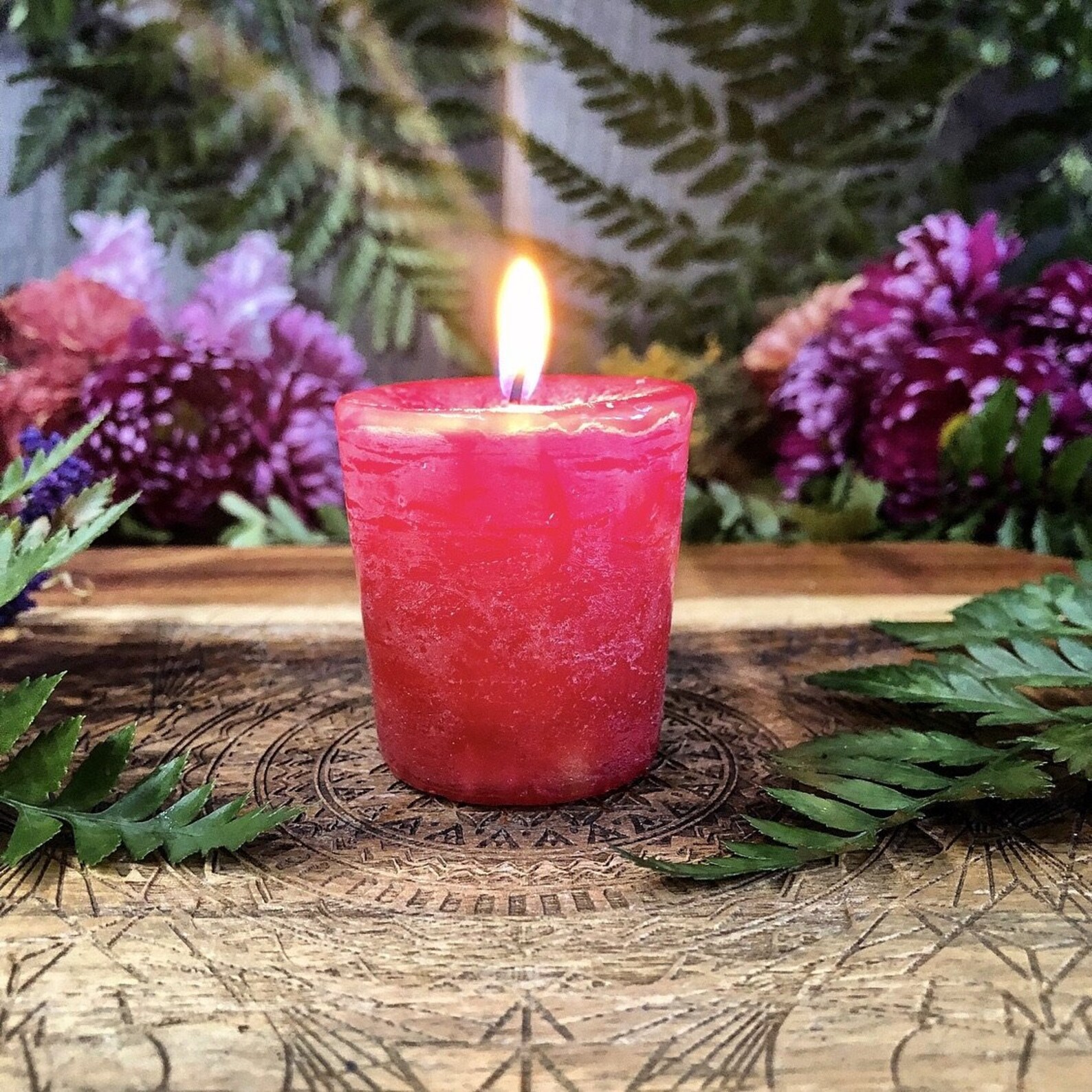 Scented Ritual Candle Rose Pomegranate Etsy
