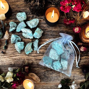 Turquoise africaine brute | Sac de 120 g