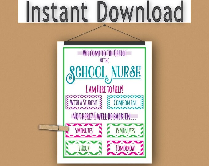 School Nurse Print//instant Download//printable//letter Size Paper ...
