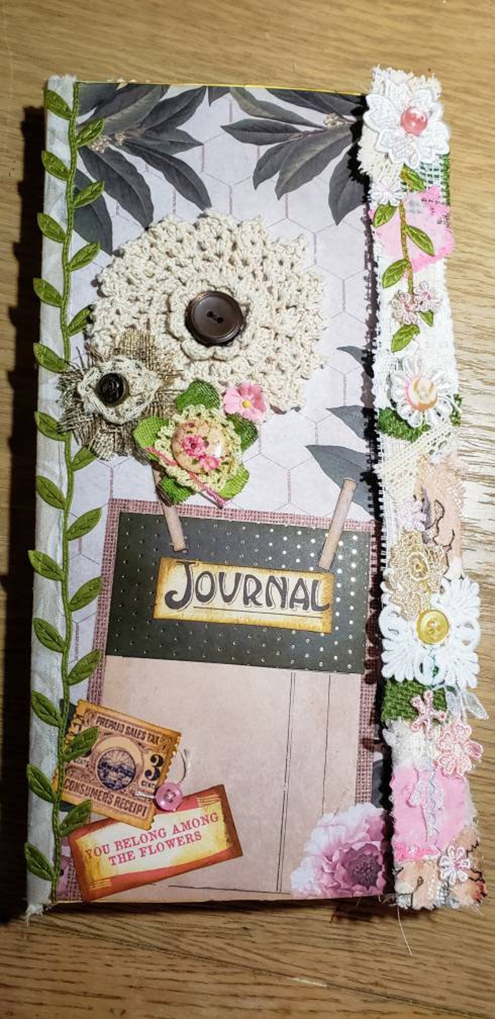 Handmade folio journal Large botanical journallots of flap Etsy