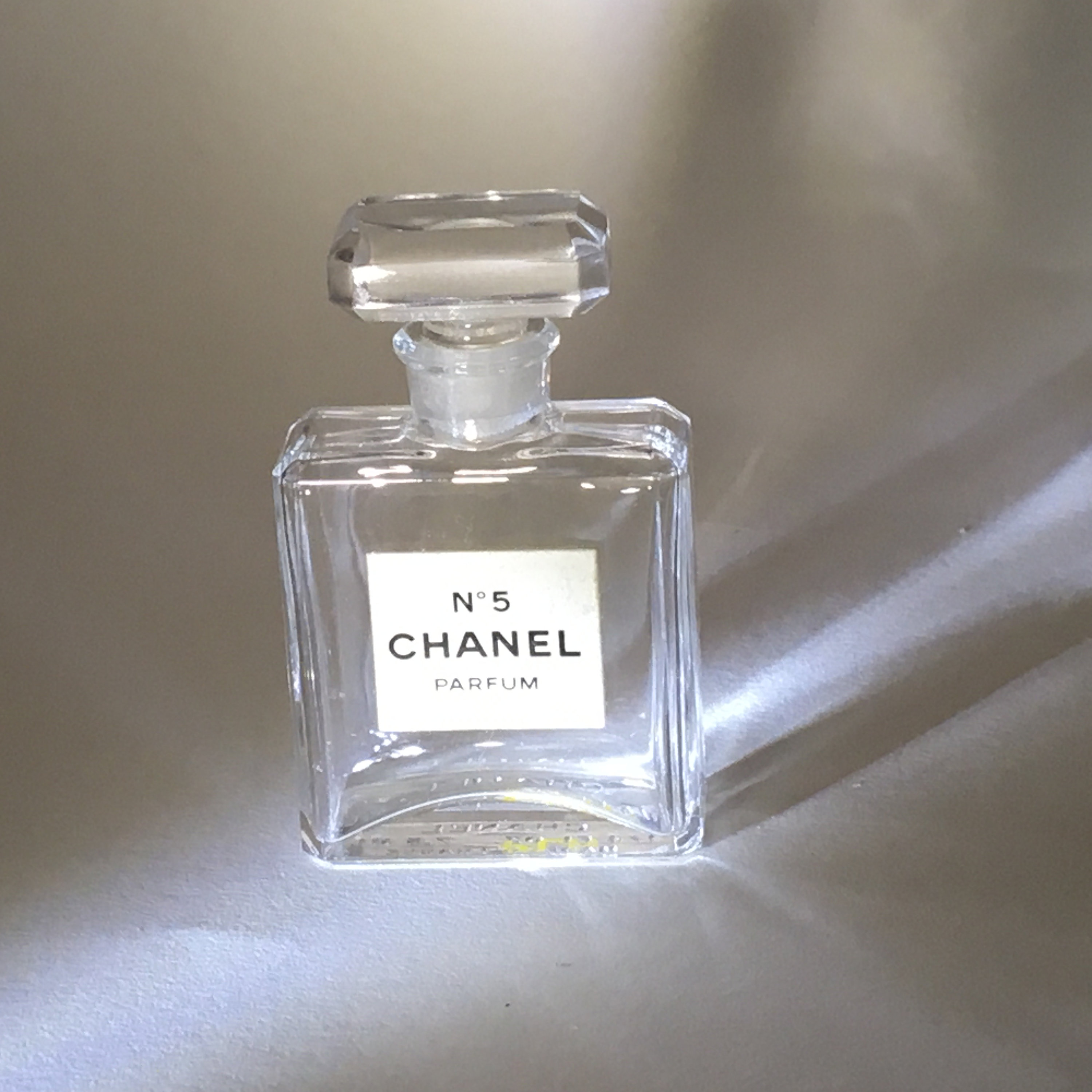 Rare Vintage Non-Refillable Black Chanel No. 5 Empty Collectible Bottle