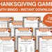 Thanksgiving Party Games Bundle, Printable Thanksgiving Games ...