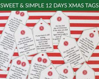 sweet simple 12 days of christmas poem tags christmas gift idea digital download - When Do The 12 Days Of Christmas Start sweet simple 12 days of christmas poem tags christmas gift idea digital download - When Do The 12 Days Of Christmas Start